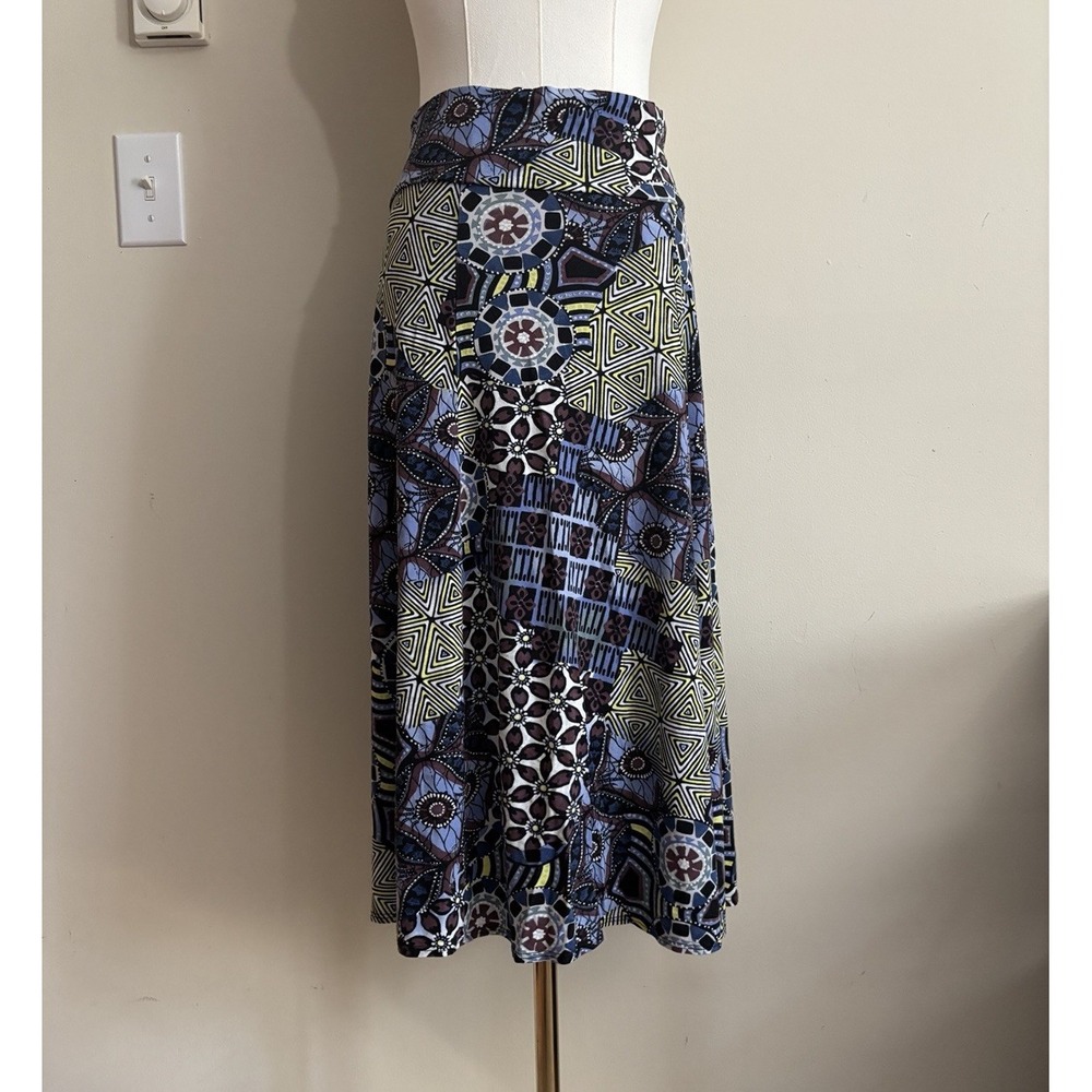 Salaam Skirt Stretch Size Large Colorful Mixed Print Indie Sleaze Boho Hippie